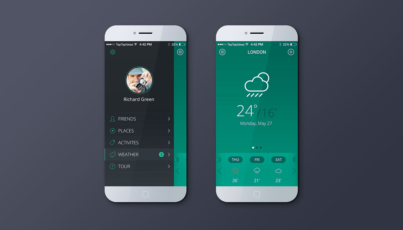 Mobile app – green version